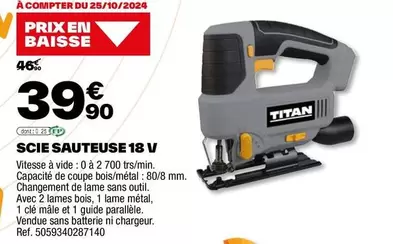 Titan - Scie Sauteuse 18 V