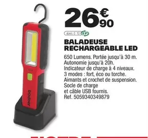 geotex - baladeuse rechargeable led