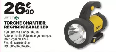 Torche Chantier Rechargeable Led