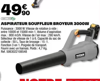 Aspirateur Souffleur Broyeur 3000w