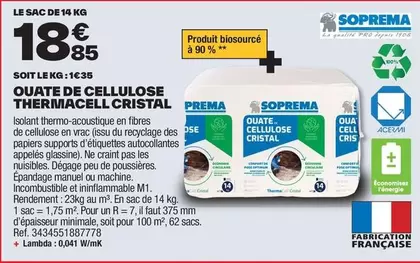 Soprema - Ouate De Cellulose Thermacelle Cristal