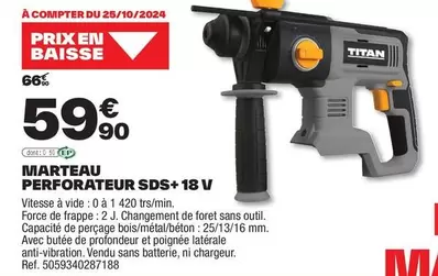 titan - marteau perforateur sds+18 v