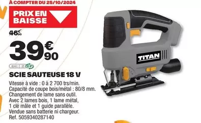 Titan - Scie Sauteuse 18 V