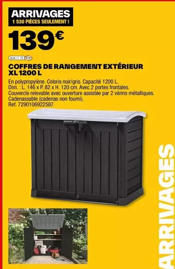 Dim - Coffres De Rangement Extérieur Xl 1200 L