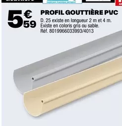 Profil Gouttière Pvc