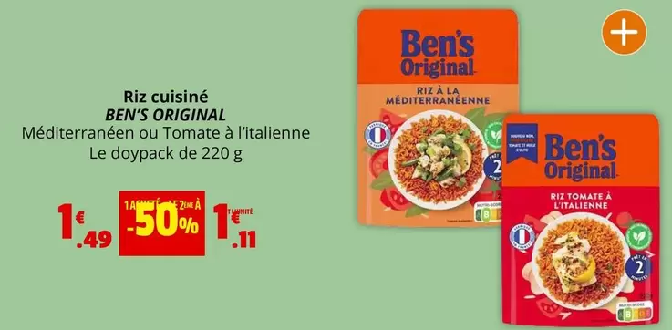 Ben'S Original - Riz Cuisiné offre à 1,11€ sur Coccinelle Express