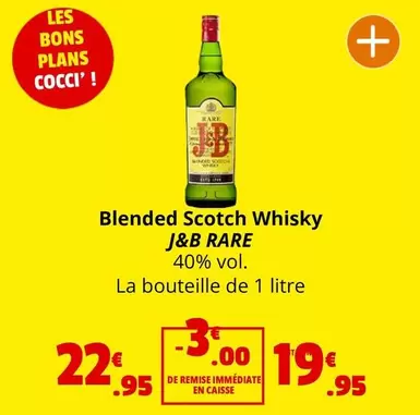 J&B - Blended Scotch Whisky Rare offre à 19,95€ sur Coccinelle Supermarché