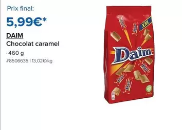 Daim - Chocolat Caramel offre à 5,99€ sur Costco