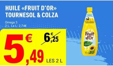 Huile fruit D'orTournesol & Colza