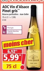 AOC -  Vin D'Alsace Pinot Gris offre à 5,99€ sur Norma