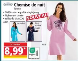 Chemise De Nuit offre à 8,99€ sur Norma