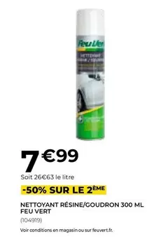 Feu Vert - Nettoyant Résine/Goudron 300 Ml