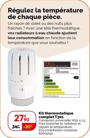 Kit Thermostatique Complet T301