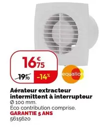 Aérieur Extracteur Intermittent À Interrupteur