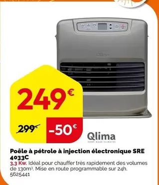 Qlima SRE 4033C - Poêle à pétrole à injection électronique avec promo et caractéristiques avancées