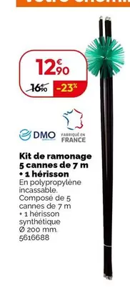 kit de ramonage 5 cannes de 7 m +1 hérisson