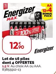 Energizer - Lot De 16 Piles Dont 4 Offertes