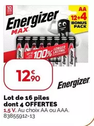 Energizer - Lot De 16 Piles Dont 4 Offertes