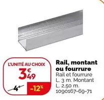 Rail, Montant Ou Fourrure