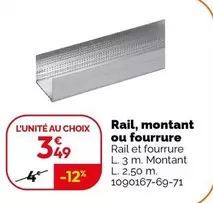 Rail, Montant Ou Fourrure