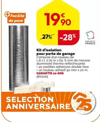 Kit d'Isolation pour Porte de Garage - Pose Facile et Rapide