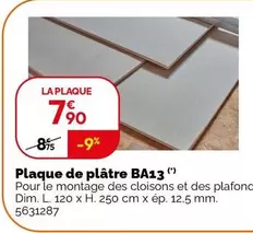 Plaque De Plàtre BA13