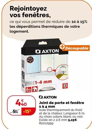 Axton - Joint De Porte Et Fenêtre 1a 4 Mm