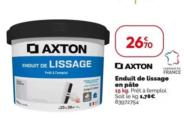 Axton - Enduit De Lissage En Pate