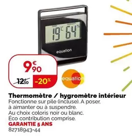 Equation - Thermomètre, Hygromètre Intérieur