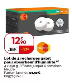 Equation - Lot de 4 Recharges Galet pour Absorbeur d'Humidité - Pratique et Efficace pour un Air Sain