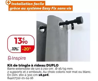 Inspire - Kit De Tringle À Rideau Duplo