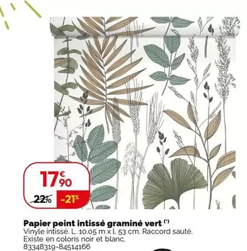 papier peint intissé graming vert