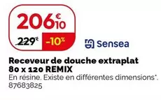 Sensea - Receveur de Douche Extraplat 80 x 120 Remix - Élégance et confort pour votre salle de bain