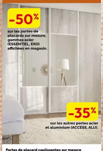 Portes de Placards Sur Mesure en Acier : Gammes Essentiel et Eko Disponibles en Magasin