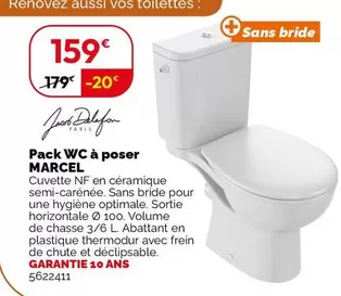 Jacob Delafon - Pack Wc À Poser Marcel