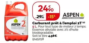 Aspen - Carburant Prêt À L'emploi 2t