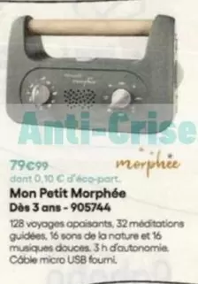 Mon Petit Morphée Dés 3 Ans 905744 offre à 79,99€ sur King Jouet