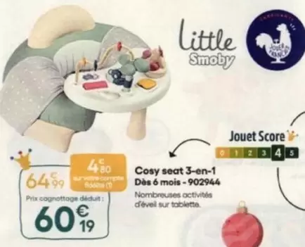 Cosy Seat 3 En 1 offre à 60,19€ sur King Jouet