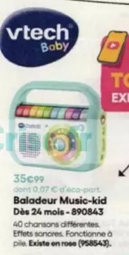 Vtech - Baladeur Music-Kid offre à 35,99€ sur King Jouet