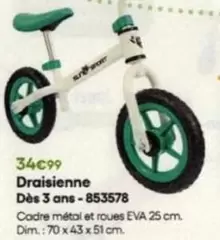 Draisienne Dès 3 Ans-853578 offre à 34,99€ sur King Jouet