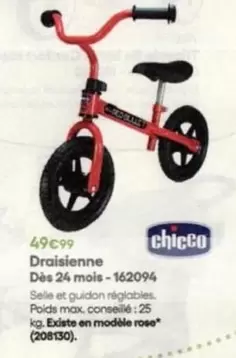 Chicco - Draisienne Dès 24 Mois offre à 49,99€ sur King Jouet