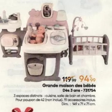 Grande Maison Des Bébés offre à 94,99€ sur King Jouet