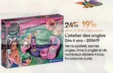 L'Atelier Des Ongles   offre à 19,99€ sur King Jouet