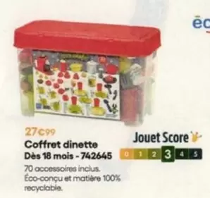 Coffret Dinette offre à 27,99€ sur King Jouet