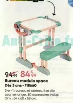 Bureau Modulo Space   offre à 84,99€ sur King Jouet