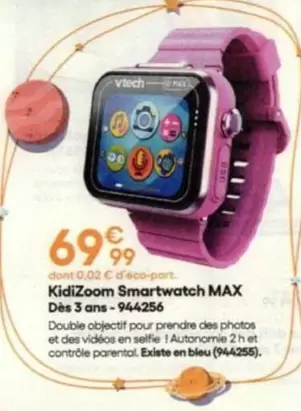 Vtech - Kidlzoom Smartwatch Max offre à 69,99€ sur King Jouet