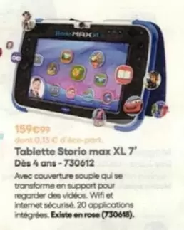 Vtech - Tablette Storio Max XL 7' offre à 159,99€ sur King Jouet