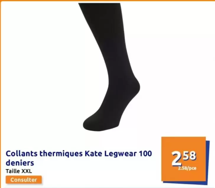 Collants Thermiques Kate Leglewear 100 Deniers offre à 2,58€ sur Action