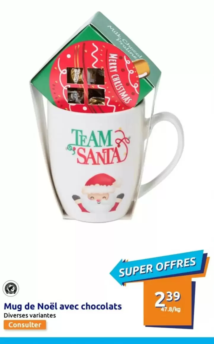 Mug De Noël Avec Chocolats