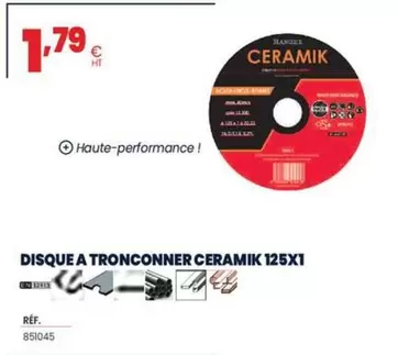 Hanger - Disque A Tronconner Ceramik 125X1 offre à 1,79€ sur Au Forum du Bâtiment